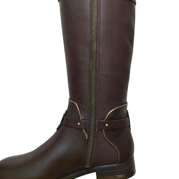 BCBGMAXAZARIA Brown Calf Leather Riding Boots Retail $398 Size 6 - Picture 8 of 12